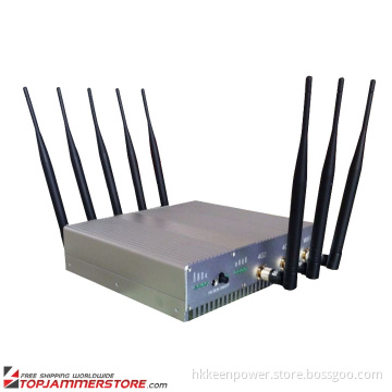 16W 8 Antennas High Power Desktop 3G 4G Cell Phone Bluetooth Jammer